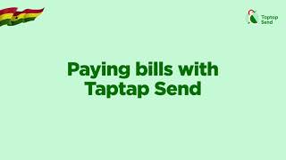 How to use billpay on Taptap Send