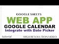 Integrate Google Calendar in Web App - Google Apps Script Web App Tutorial - Part 6