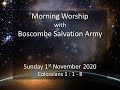 Morning Worship - Sunday 1st November 2020