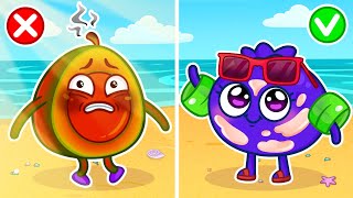 Learn Good Habits 😄 with Avocado Baby and Hot vs Cold Challenge || More Funny Stories for Kids 🥑