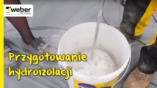 Jak prawidłowo mieszać dwuskładnikową hydroizolację mineralną webertec Superflex D3