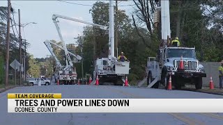 Zeta knocks down trees, power lines in Oconee County