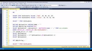 Microsoft SQL Server Development Part 6 : Dynamic UnPivot in SQL Server