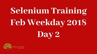 Selenium Webdriver Training Day 2