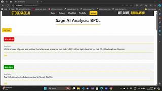 Stock Sage AI | ai based investment decision making webapp and chatbot | Humanize Hackathon fintech