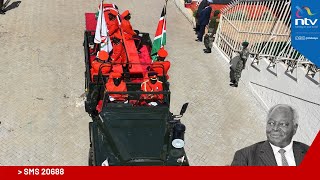 President Uhuru, DP Ruto and other dignitaries leave Nyayo Stadium after service