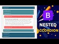 Bootstrap v5 Nested Accordion | Bootstrap tutorial for beginners