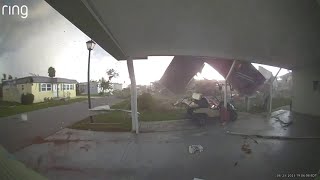 Ring camera captures tornado ripping home off ground, slamming it back down
