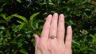 Vintage 18ct gold diamond cluster ring