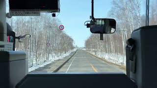 [Bus Ride 4K] Obihiro Airport Bus to Obihiro JR Train Station, Hokkaido, Japan/帯広空港から空港バスで帯広駅