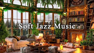 Jazz Relaxing Music to Work, Relax ☕ Soft Jazz Music & Fireplace Sounds at Cozy