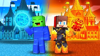 JJ IMMORTAL LAVA God vs Mikey WATER God Survival Battle - JJ and Mikey in Minecraft Maizen!