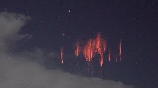 RED SPRITE BURSTS (Realtime \u0026 Slow Motion) Supercell Lightning Storm