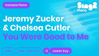 Jeremy Zucker, Chelsea Cutler - you were good to me (Lower Key) Piano Karaoke