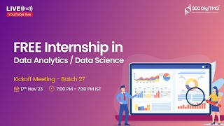 Free Data Analytics / Data Science Internship | Batch 27 | 360DigiTMG