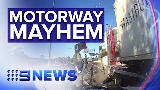 Sydney motorway crash footage released to warn drivers | Nine News Australia