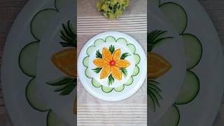 Orange Cucumber Carving Ideas l Fruit art l Diy vegetables art #cookwithsidra #diycraft #art #short