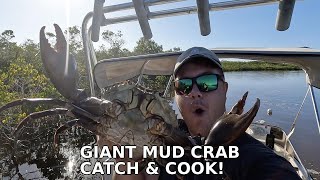 GIANT MUD CRAB CATCH & COOK! 🦀🔥