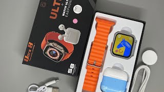 Ultra 8 smart watch & Earpods set super hot sale