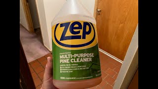 Cleaning The Floor With Zep Multipurpose Pine Cleaner