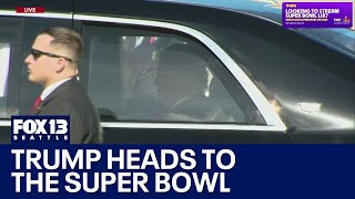 President Trump departs for Super Bowl LIX, first sitting president to attend | FOX 13 Seattle