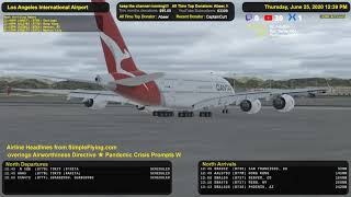 CLIP: Qantas A380 parked at LAX before they go into storage til 2023 at Victorville SAD!!!!