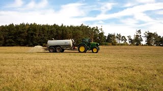 Vývoz močůvky/liquid manure | John Deere 6210R + Vakutec VA 10500T | SOUND