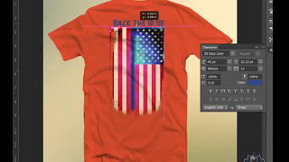 Back The Blue grunge flag design | Time lapsed