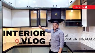 Attractive 2BHK flat interiors at pragathi nagar | Designed by Apple Interiors, Hyderabad