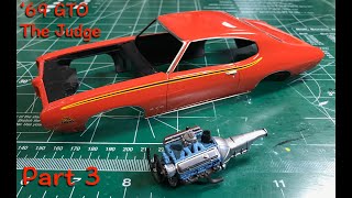 Building the Revell 69 Pontiac GTO Judge 1/24 scale model Part 3