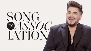 Adam Lambert Sings 'Whataya Want From Me', Queen & Miley Cyrus in ROUND 2 of Song Association | ELLE