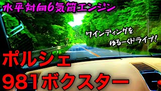 ポルシェ981ボクスターでゆるーくドライブ【Porsche 981 Boxster】【水平対向6気筒エンジン】＃3ワインディング編