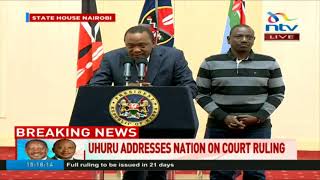 Personally I disagree with the Supreme Court decision - Uhuru Kenyatta