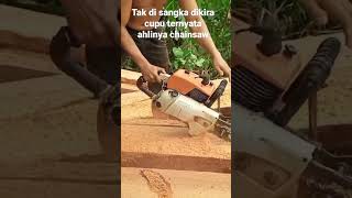 Tak di sangka dikira cupu ternyata Suhu chainsaw machine stihl 070