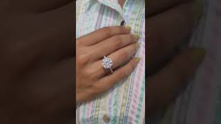 5 Carat Round Moissanite Diamond Vintage Wedding Ring