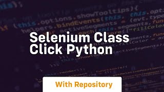 selenium class click python