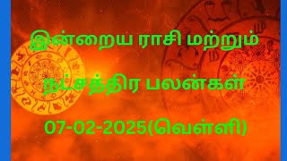 07/02/2025/வெள்ளி/Rasi Palan today/neatral number in Neumarogy/Indraya jathagam/நல்ல காலம் நடக்குது/