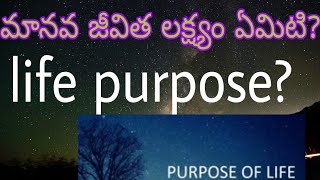 What is purpose of life? మానవ జీవిత లక్ష్యం ఏమిటి?