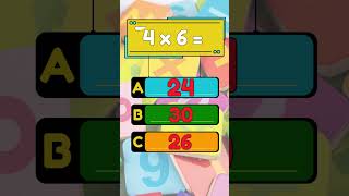 Test your multiplications talent👩‍🎓 -  Kids Quiz Time   #shorts