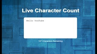 Live Character Count Using Jquery, Jquery Get Value Of Input, Keyword Counter, Character Word Count