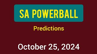 Sa powerball and powerballplus prediction today 25 October 2024 |sa powerball prediction