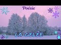 Poésie🥶❄️La gelée d'Anne-Marie Chapouton🥶❄️