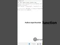 python input function discription #python #pycharm #datascience #mysql