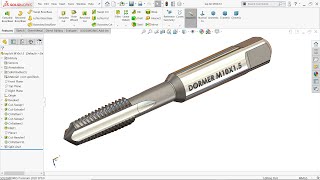 Tap Bit M10x1.5mm in Solidworks