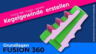 Kegelgewinde mit Fusion 360 - Helix / Spirale auf Mantelfläche eines Kegels - Rohrgewinde