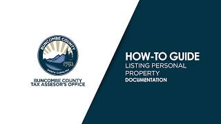 Tax Department - How To: Personal Property Documentation Guide