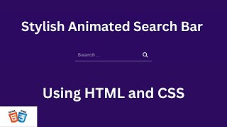 How to Create Animated Search Bar Using HTML CSS || css tutorial