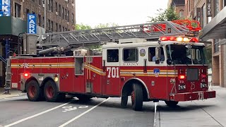 FDNY LADDER, ROCKING SPARE RESERVE LADDER 701, RESPONDING MODIFIED FROM QUARTERS ON WEST 77TH STREET