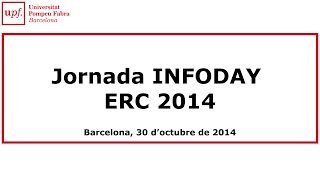 Jornades INFODAY ERC 2014