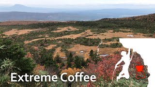 Extreme Coffee at Mt. Hakkoda, clockwise